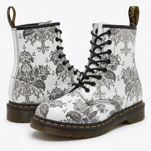 Vintage Dr Martens boots - Black White Floral - 9 US W